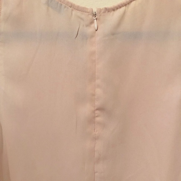 Tobi Color Block Tan and Coral Tank Top - Picture 4 of 6